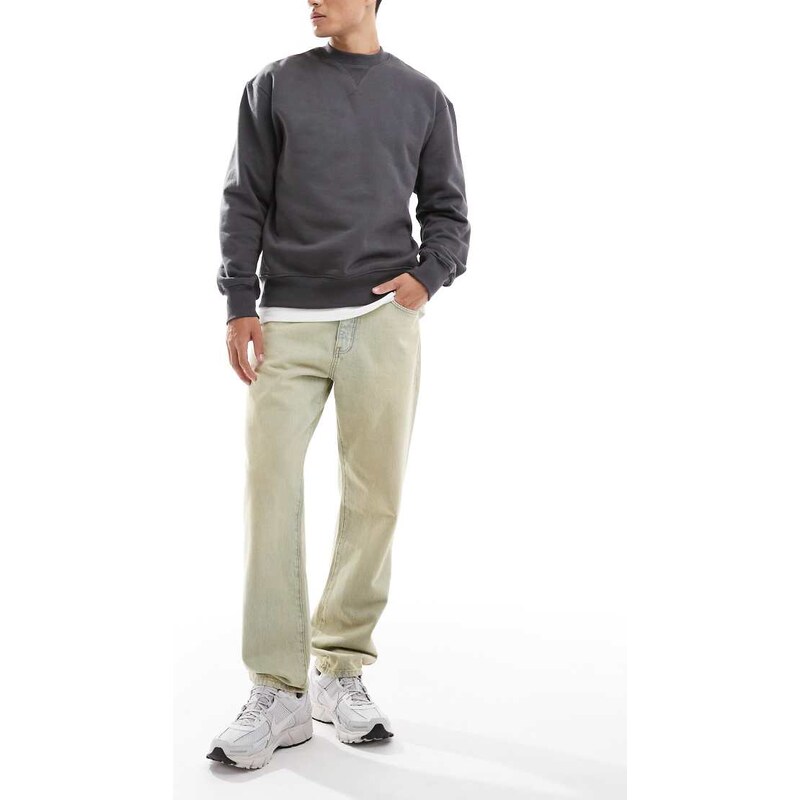 ONLY & SONS Edge straight fit jeans in tinted vintage wash-Brown