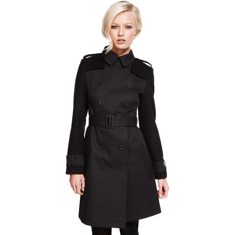 Marks and Spencer Best of British Double Breasted Belted Trench Coat