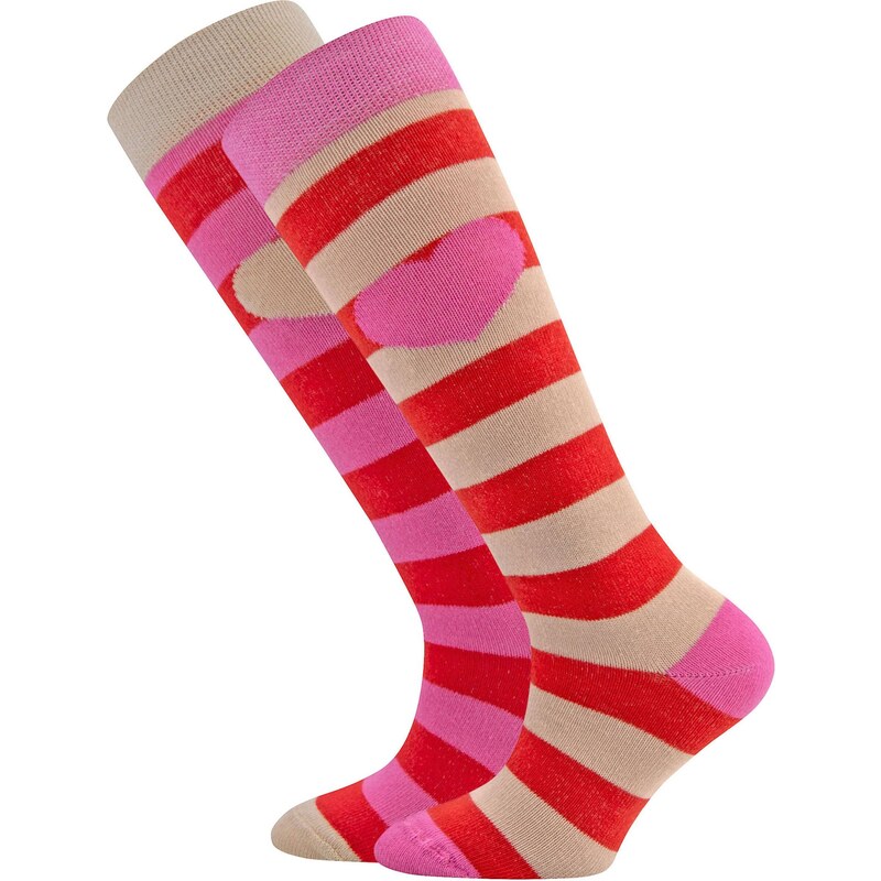 EWERS Ponožky béžová / pink / červená