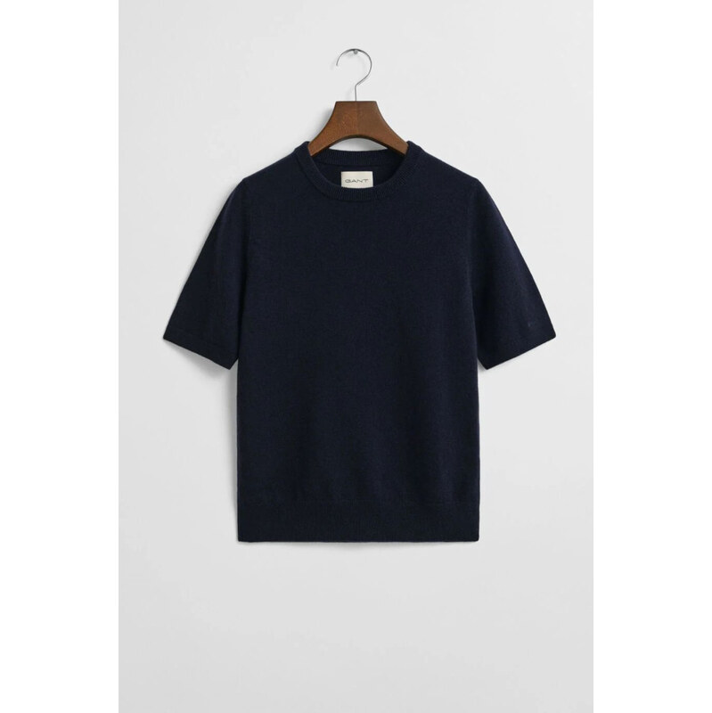 SVETR GANT SUPERFINE LAMBSWOOL SS C-NECK EVENING BLUE 108188693