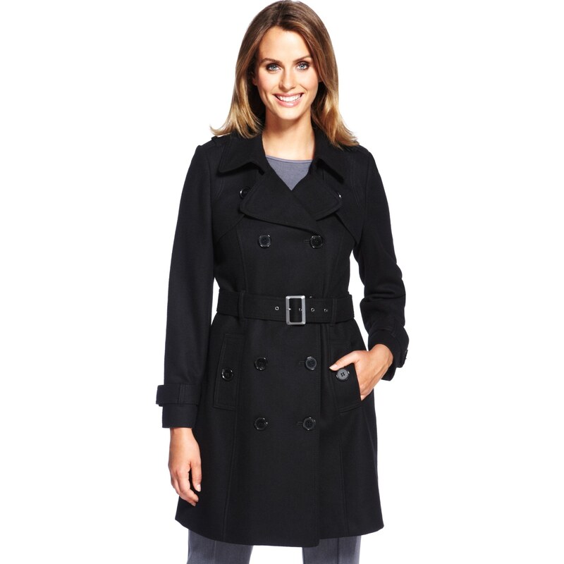 Marks and Spencer M&S Collection Wool Blend Belted Trench Coat