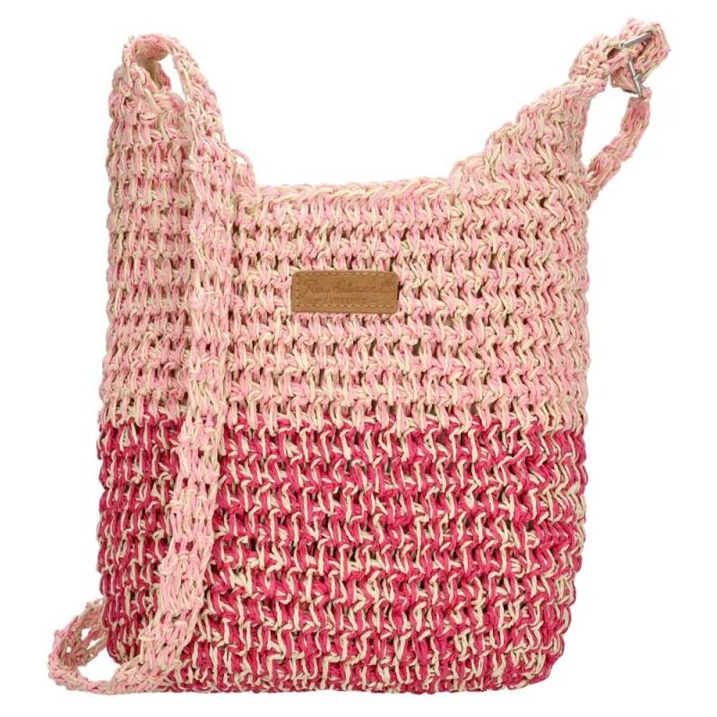 Dámská crossbody proutěná kabelka růžová - PE-Florence Natural life 107878851