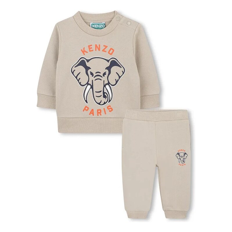 Kenzo Kids Dětská bavlněná tepláková souprava Kenzo Kids