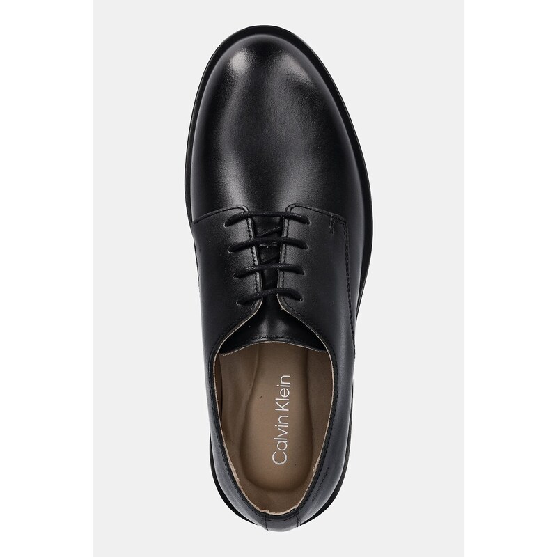 Calvin Klein polobotky pánské kožené ESS RUBBER DERBY LTH