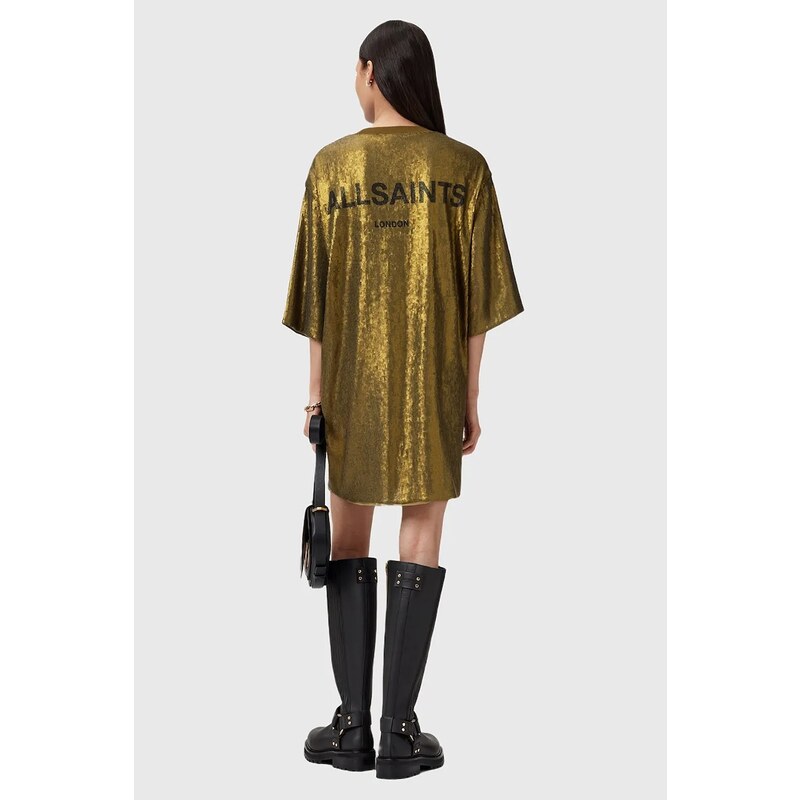 Šaty AllSaints OPAL LOGO DRESS