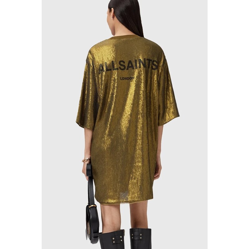 Šaty AllSaints OPAL LOGO DRESS