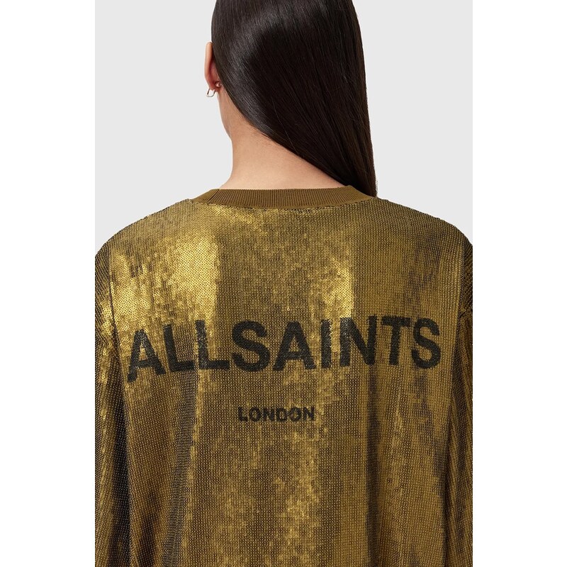 Šaty AllSaints OPAL LOGO DRESS