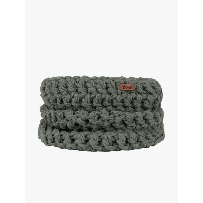 DOKE Háčkovaný nákrčník olive 109650075