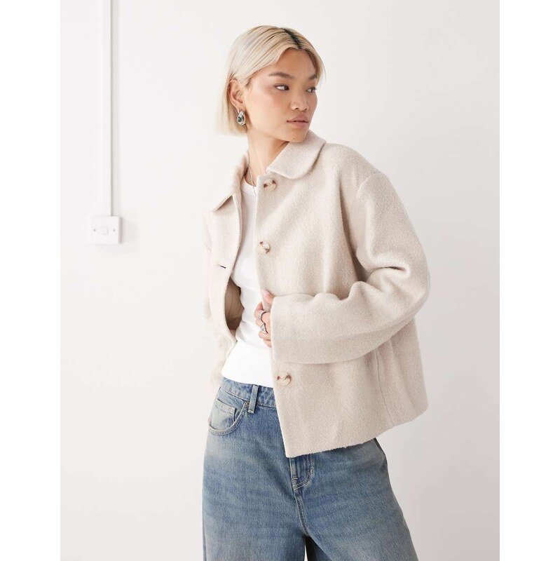 Monki coat in light beige-Neutral