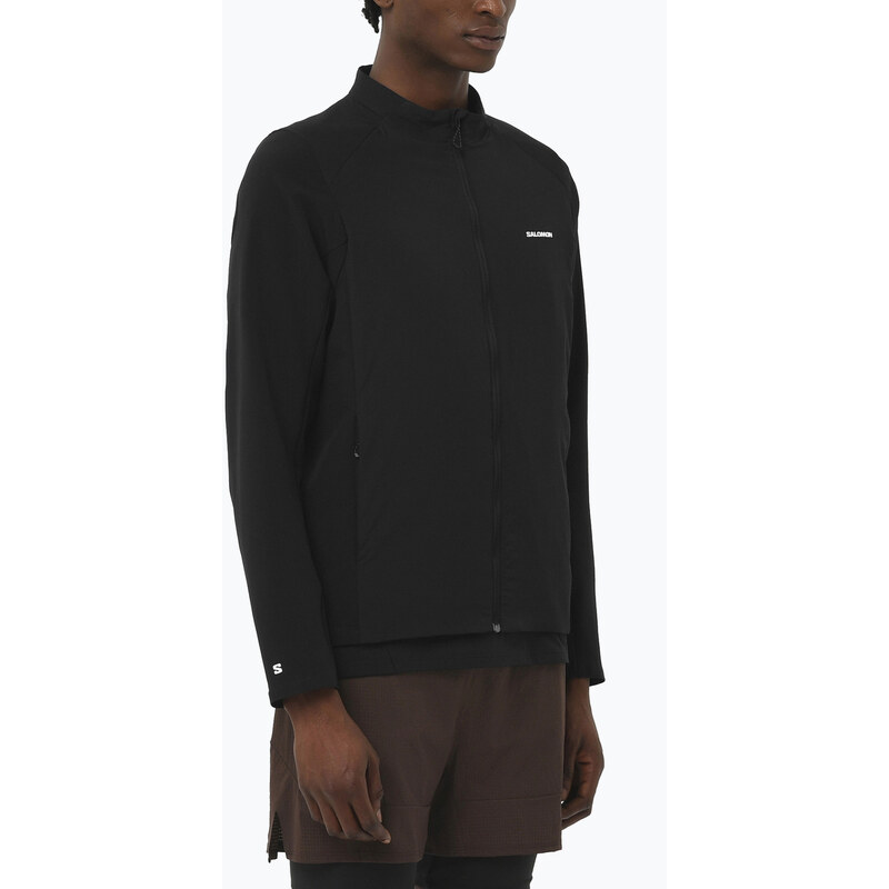 Pánská běžecká mikina Salomon Mountain Flex Hybrid deep black