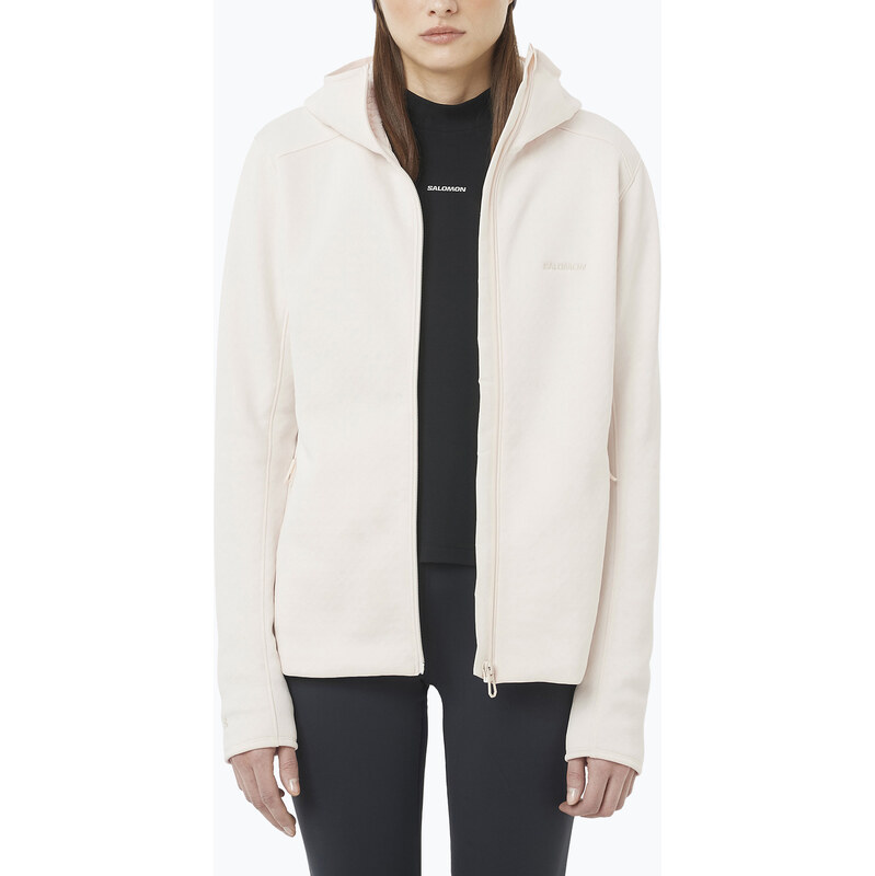 Dámská mikina Salomon Outline Warm Fleece Hoodie whisper white