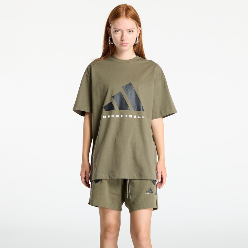 adidas Performance Tričko adidas Basketball T-Shirt UNISEX Olive