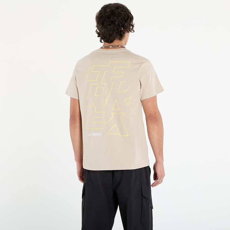 adidas Performance Tričko adidas Terrex Signature AOP Graphic T-Shirt UNISEX Wonder Beige S