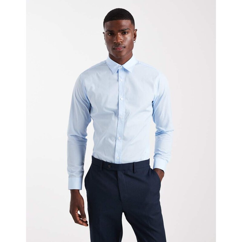 JJ Rebel smart shirt in light blue