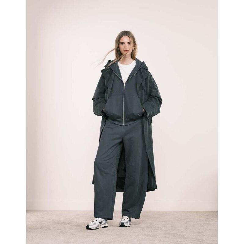 ASOS DESIGN co-ord barrel leg jogger with seam detail in