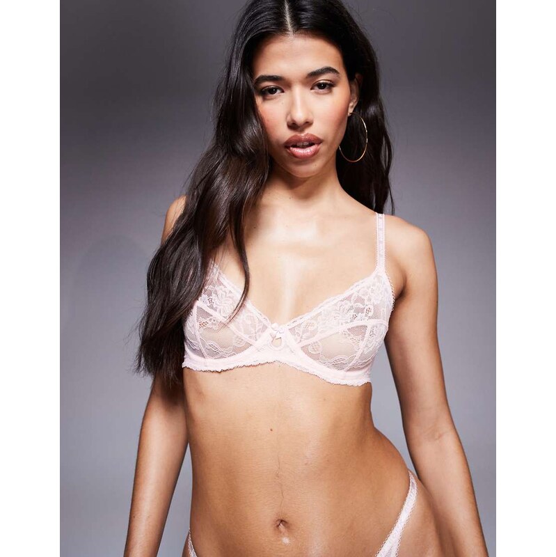 Boux Avenue Gracey co-ord balconette bra in pink