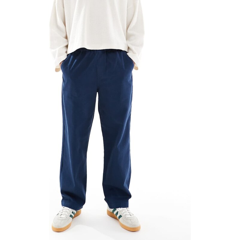 Farah Greenport drawstring trouser in blue