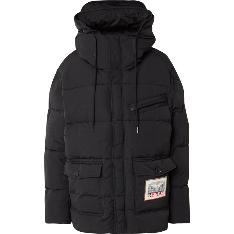 REPLAY Zimní bunda červená / černá / offwhite