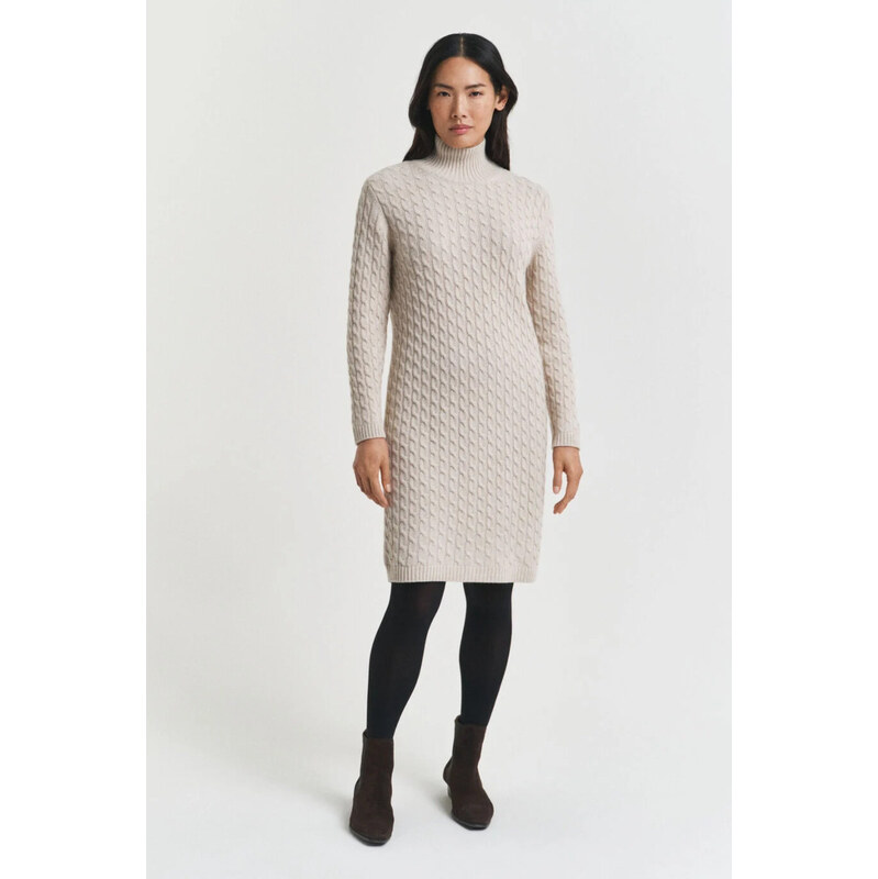 ŠATY GANT CABLE KNIT DRESS SEED MELANGE 108203841