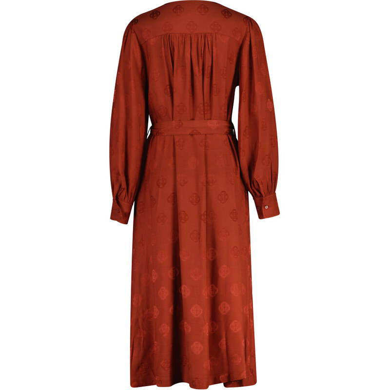 ŠATY GANT MIDI JACQUARD DRESS MODERN RUST