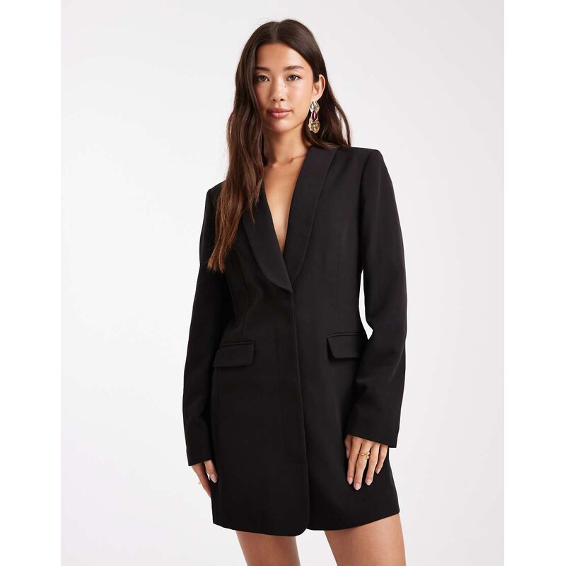 Miss Selfridge tailored blazer dress in black