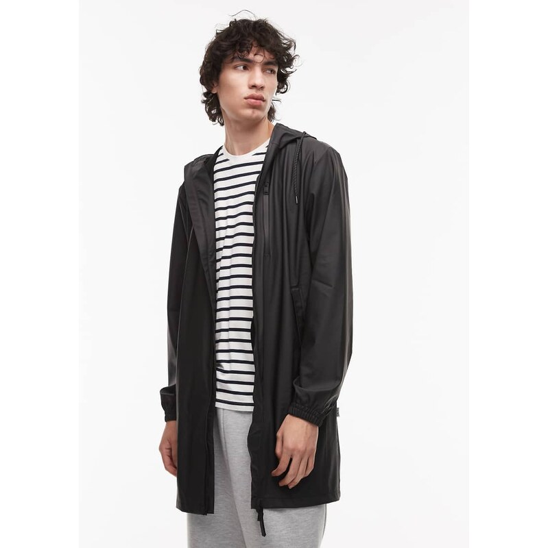 Rains 12080 zip through waterproof long storm breaker jacket in