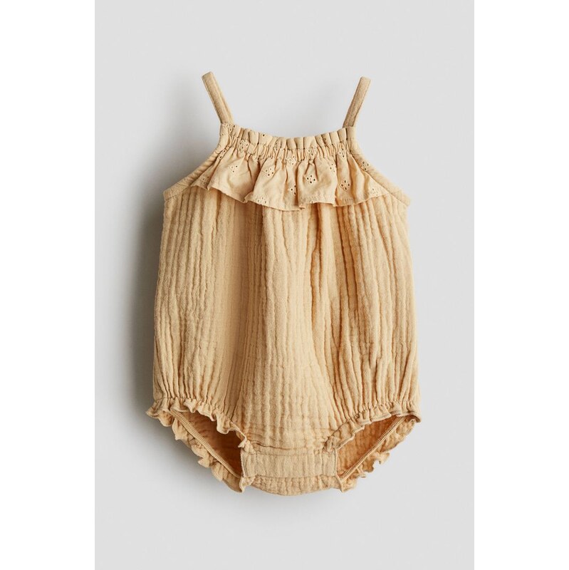 H&M - Overal z bavlněného mušelínu - Béžová