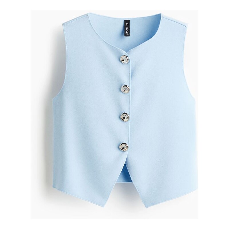 H&M - Žerzejová vesta - Bleděmodrá