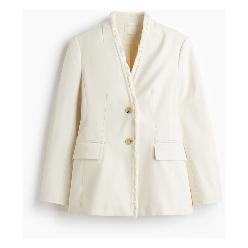 H&M - Sakos roztřepenými lemy - béžová 108209484