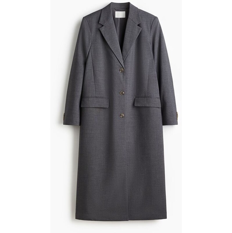 H&M - Dlouhé sako - Tmavě Šedá