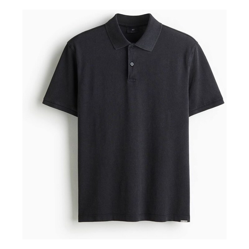 H&M - Tops límečkem Regular Fit - Sepraná Černá