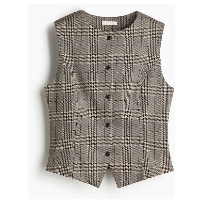 H&M - Přiléhavá vesta - hnědá 108209616