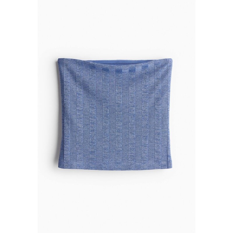 H&M - Top z žebrovaného úpletu bez ramínek - modrá 108210128