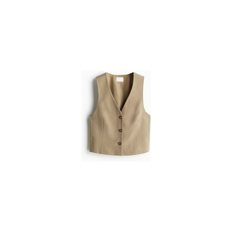 H&M - Krátká vesta - Béžová