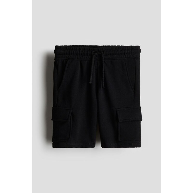 H&M - Teplákové šortky cargo - Černá