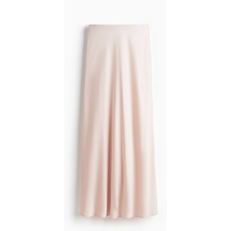 H&M - Saténová sukně slip skirt - Pudrově Růžová