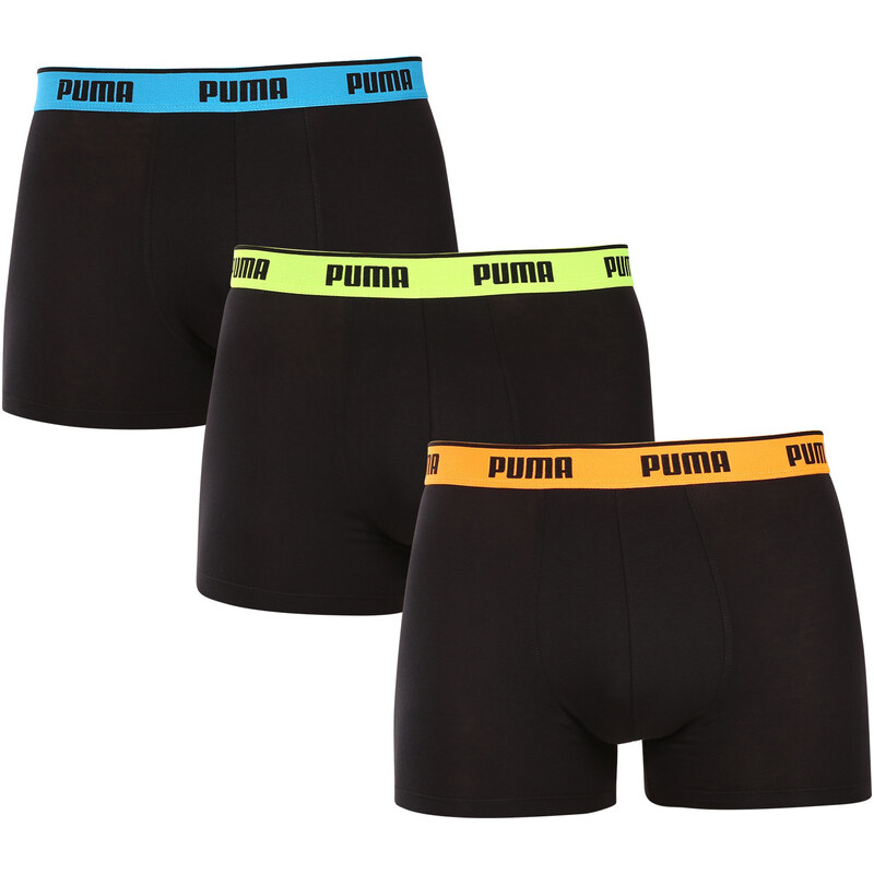 3PACK pánské boxerky Puma černé (701234187 006)