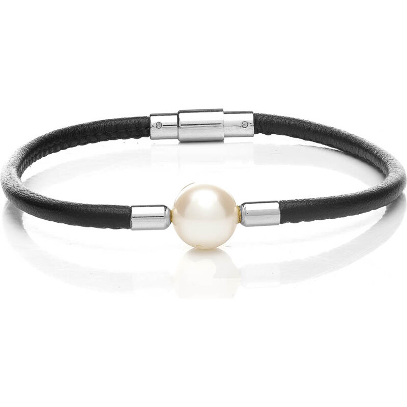 Buka Jewelry Kožený náramek s perlou 108935434
