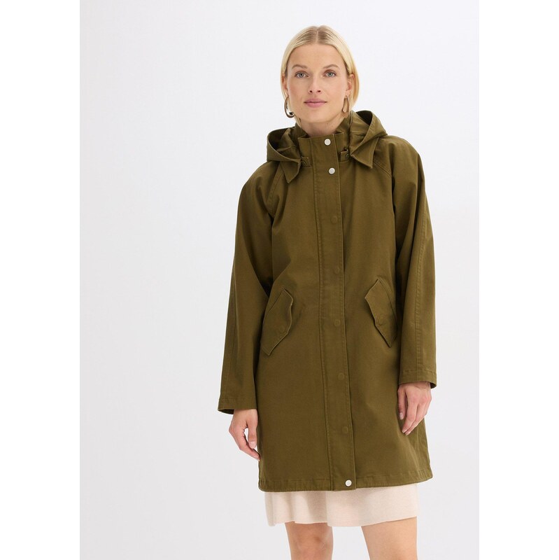 bonprix Nepromokavá parka zelená Žena 108220675