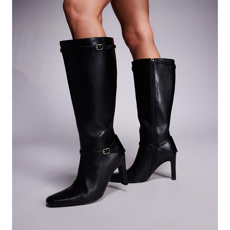 Public Desire Wide Fit Public Desire Poppy Wide Fit heeled knee