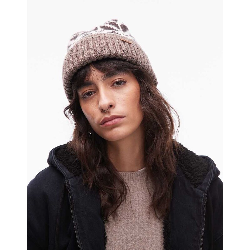 Levis Boho speckle pattern knit beanie in brown 108372641