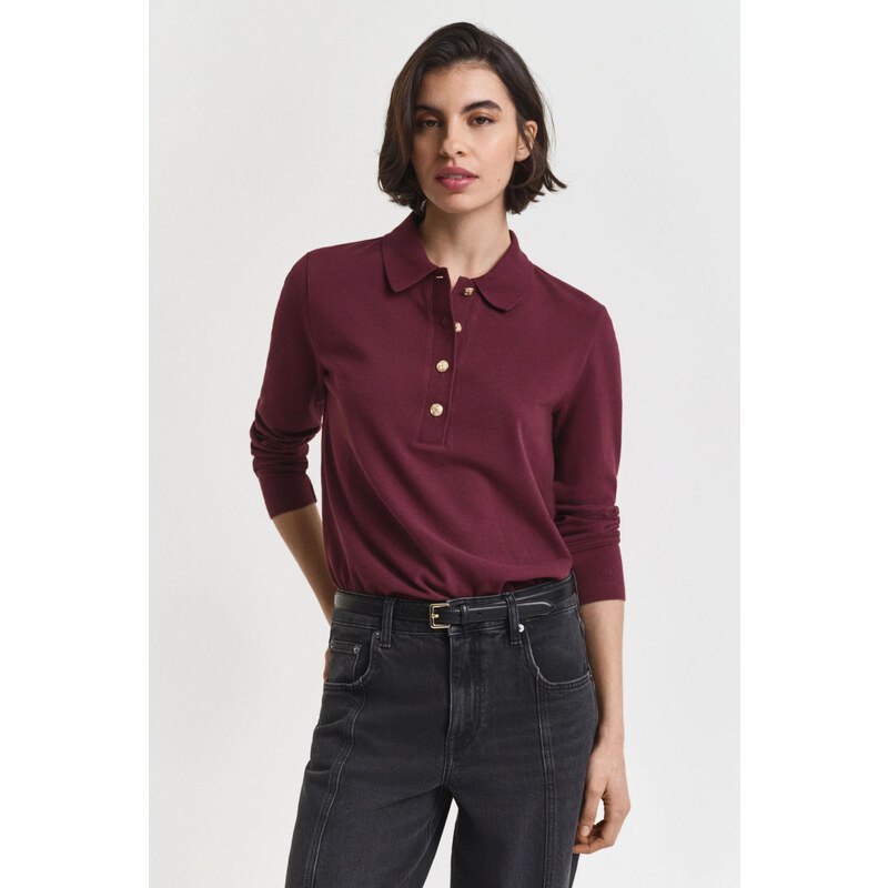 POLOKOŠILE GANT REG LS PIQUE POLO PLUM WINE