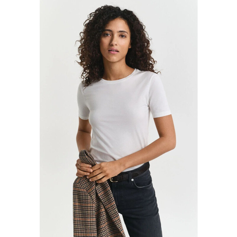 TRIČKO GANT LIGHT COTTON SS T-SHIRT WHITE