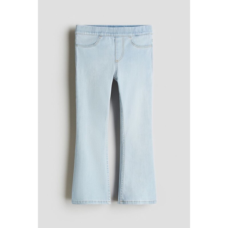 H&M - Džíny Superstretch Flared Leg - Světlý Denim Blue