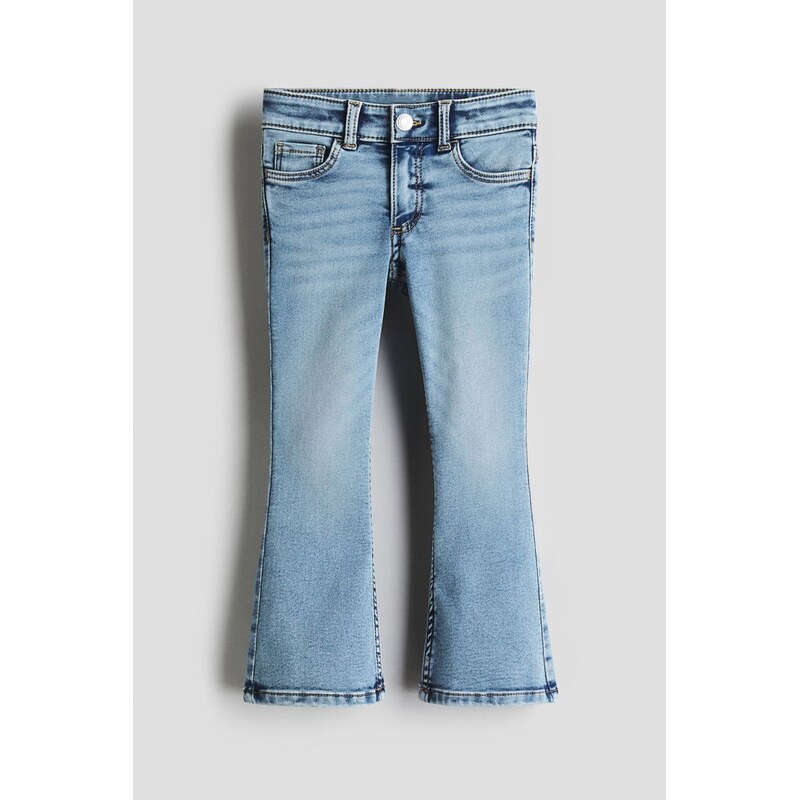 H&M - Super Soft Flared Leg Jeans - modrá 108159521