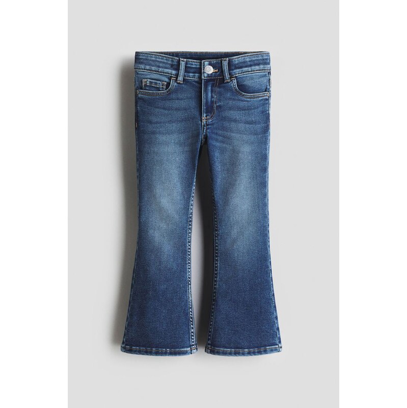 H&M - Super Soft Flared Leg Jeans - modrá 108159656