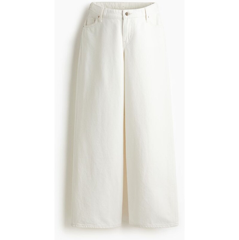 H&M - MAMA Široké džíny Before & After - Bílá