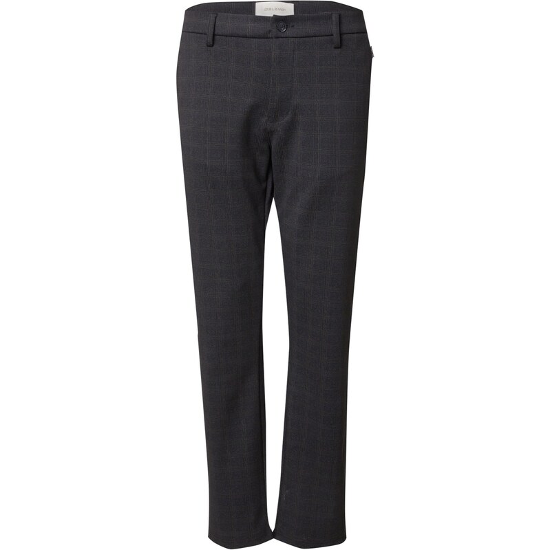 BLEND Chino kalhoty BHMORGAN tmavě hnědá / tmavě šedá / černá