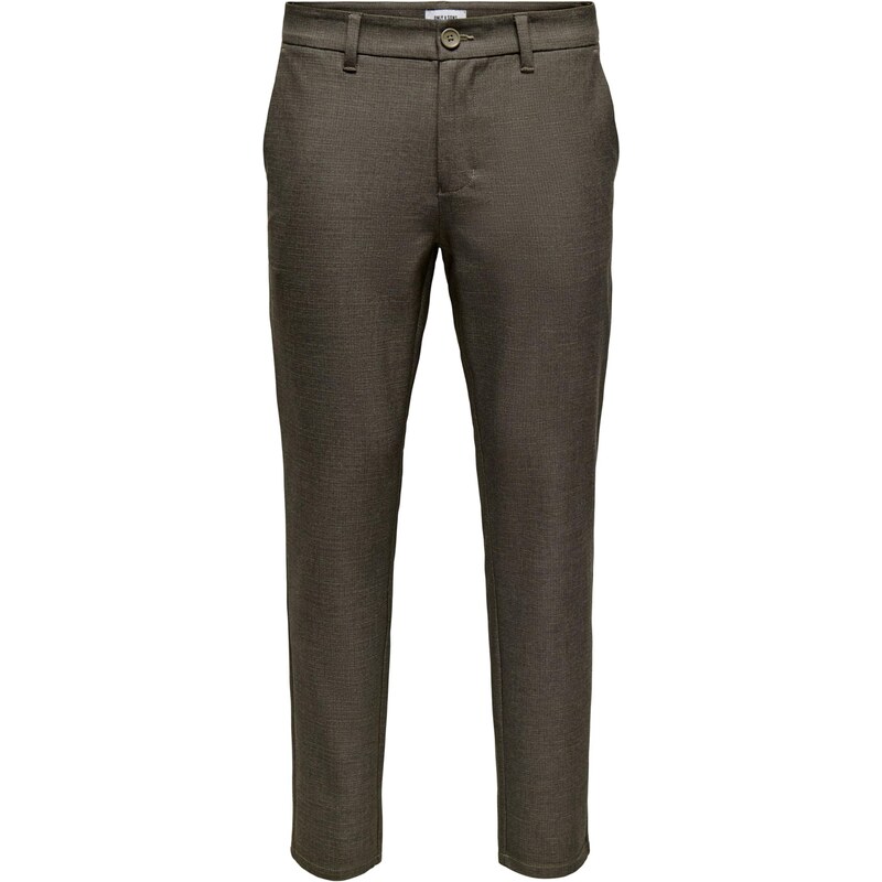Only & Sons Chino kalhoty ONSBRAD tmavě hnědá