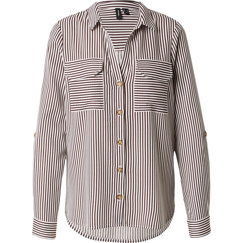 VERO MODA Halenka VMBUMPY vínově červená / bílá